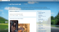 Desktop Screenshot of icallthatboldtalk.blogspot.com