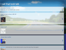 Tablet Screenshot of icallthatboldtalk.blogspot.com