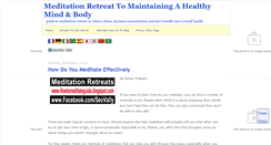 Desktop Screenshot of meditationretreatsinformation.blogspot.com