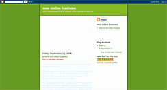 Desktop Screenshot of newonlinebiz.blogspot.com
