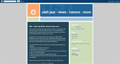 Desktop Screenshot of jazznews-utah.blogspot.com