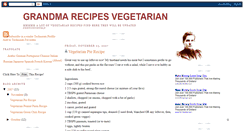 Desktop Screenshot of grandma-recipes-vegetarian.blogspot.com