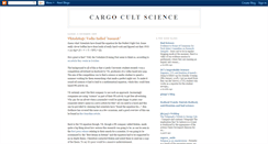 Desktop Screenshot of cargo-cult-science.blogspot.com