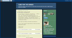 Desktop Screenshot of careforthehorses.blogspot.com