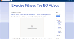 Desktop Screenshot of exercisefitnesstaebovideos.blogspot.com