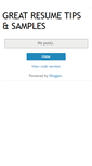 Mobile Screenshot of greatresumesamples.blogspot.com