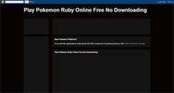 Desktop Screenshot of playpokemonruby.blogspot.com