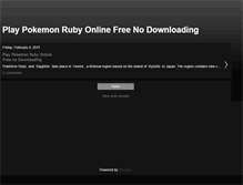 Tablet Screenshot of playpokemonruby.blogspot.com