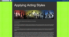 Desktop Screenshot of nhsapplyingactingstyles.blogspot.com