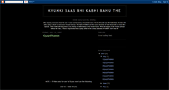 Desktop Screenshot of kyunkisaasbhikabhibahuthe.blogspot.com