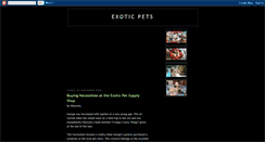 Desktop Screenshot of exotic-pets-info.blogspot.com