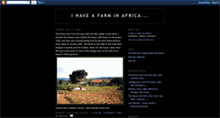 Desktop Screenshot of ihaveafarminafrica.blogspot.com