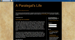 Desktop Screenshot of aparalegalslife.blogspot.com