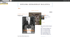 Desktop Screenshot of diplomakemahiranmalaysia-fadzrull.blogspot.com