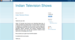 Desktop Screenshot of indiantelevisionshows.blogspot.com