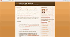 Desktop Screenshot of frontpage-advice.blogspot.com