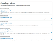 Tablet Screenshot of frontpage-advice.blogspot.com