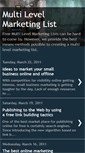 Mobile Screenshot of multilevelmarketinglist.blogspot.com