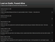 Tablet Screenshot of lostonearthfoundalive.blogspot.com