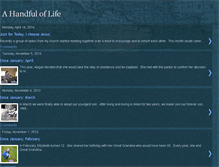 Tablet Screenshot of ahandfuloflife.blogspot.com