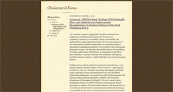 Desktop Screenshot of cholesterol-news.blogspot.com