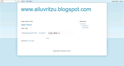 Desktop Screenshot of ailuvritzu.blogspot.com