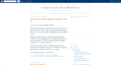 Desktop Screenshot of calculusphysics.blogspot.com