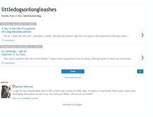 Tablet Screenshot of littledogsonlongleashes.blogspot.com
