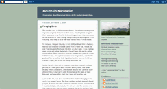 Desktop Screenshot of mountainnaturalist.blogspot.com