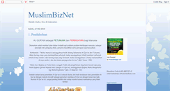 Desktop Screenshot of muslimbiznet.blogspot.com
