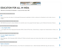 Tablet Screenshot of educationforallinindia.blogspot.com