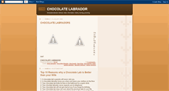 Desktop Screenshot of chocolate--labrador.blogspot.com