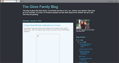 Desktop Screenshot of glorefamily.blogspot.com