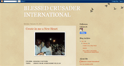 Desktop Screenshot of blessedcrusaderinternational.blogspot.com