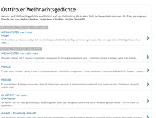 Tablet Screenshot of osttirolerweihnachtsgedichte.blogspot.com