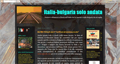 Desktop Screenshot of italia-bulgariasoloandata.blogspot.com