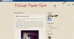 Desktop Screenshot of hillsidehavenfarm.blogspot.com