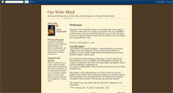 Desktop Screenshot of ourwritemind.blogspot.com