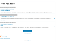 Tablet Screenshot of joint-painrelief.blogspot.com