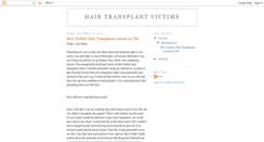 Desktop Screenshot of hairtransplantvictim.blogspot.com