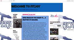Desktop Screenshot of fitjoypersonaltraining.blogspot.com