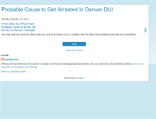 Tablet Screenshot of probablecausetogetarrestedindenverdui.blogspot.com