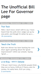 Mobile Screenshot of billleeforgovernor.blogspot.com