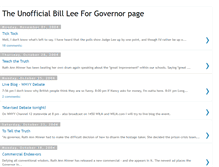 Tablet Screenshot of billleeforgovernor.blogspot.com