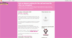 Desktop Screenshot of lifeondialysis--waitingforthecall.blogspot.com