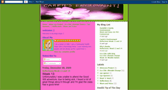 Desktop Screenshot of carriesenviornment.blogspot.com