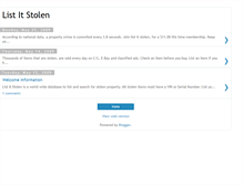 Tablet Screenshot of listitstolen.blogspot.com