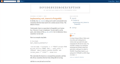 Desktop Screenshot of dividebyzeroexception.blogspot.com