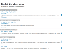 Tablet Screenshot of dividebyzeroexception.blogspot.com