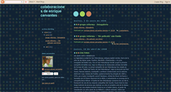 Desktop Screenshot of colaboracionesenriquecervantes.blogspot.com